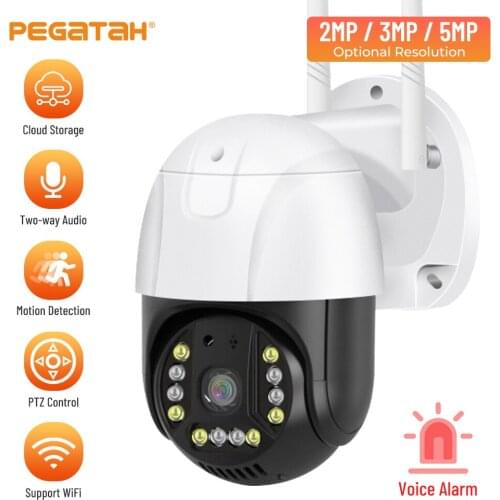 5MP Wifi PTZ IP camera Video Surveillance Night Vision AI Human Detect wireless H.265 Audio Alarm video Security CCTV Camera