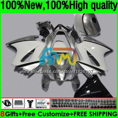 Kit For HONDA Interceptor VFR800R VFR800 98 99 00 01 151BS.28 VFR 800RR 800 RR VFR800RR 1998 hite silver 1999 2000 2001 Fairing