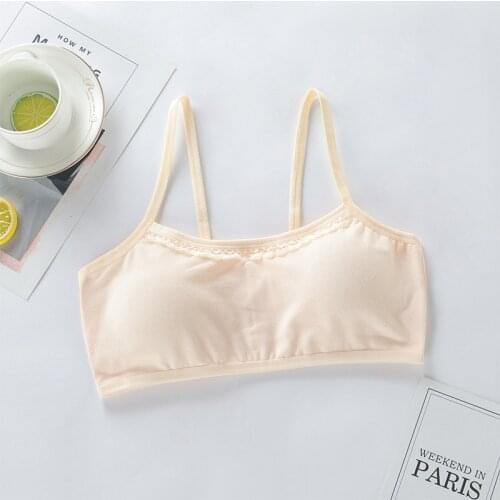 Hot sale Child Sports Bra Kids Thin Cup Young Girl Bra Cotton Intimates Girls Lingerie Underwear Teenage Bra For Children