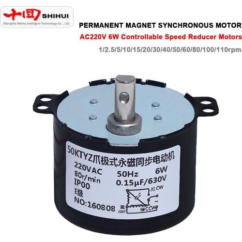 50KTYZ Claw Pole Type Permanent Magnet Low Speed Synchronous Motor 220V Forward And Reverse Controllable Mini Electric AC Motor