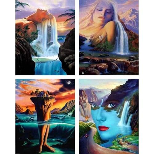 Mosaic 5D DIY Diamond Painting Home Decor Diamond Embroidery Classic Style Square Rhinestone Fantasy scene beauty picture HL175