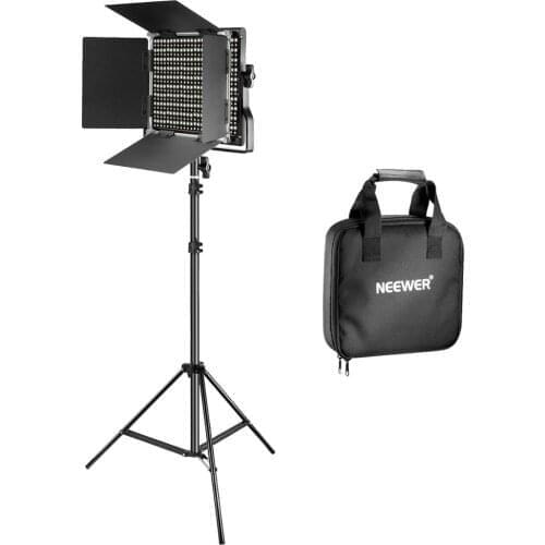 Neewer Dimmable Bi-color LED with U Bracket and Barndoor Professional Video Light 660 LED Beads,3200-5600K,CRI 96+(EU Plug)