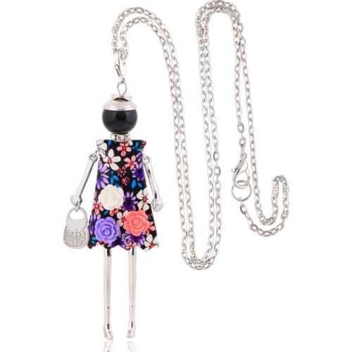 New Arrival Necklace For Women Fashion Girl Flower Pendant Charm Long Necklace Jewelry Female Accessory Wholesale