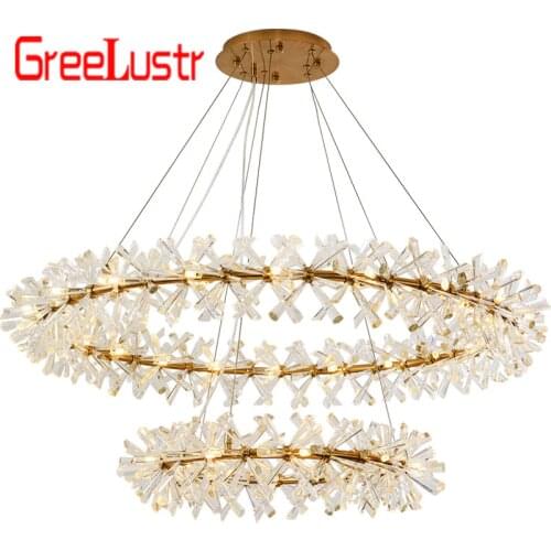 New Design Luxury Chandelier Lighting Fixtures Luxurious G4 Led Lustre Hang Lamp for Living Room Hotel Home Decor Chandeliers