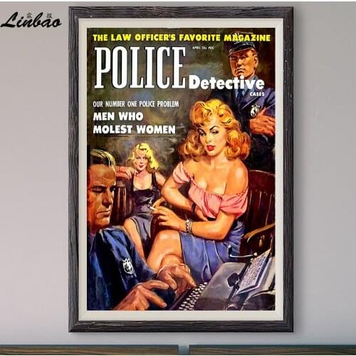 V129 1953 Number One Police Problem! Vintage Classic Movie Custom Silk Poster Home Deco Wall Art Christmas Gift