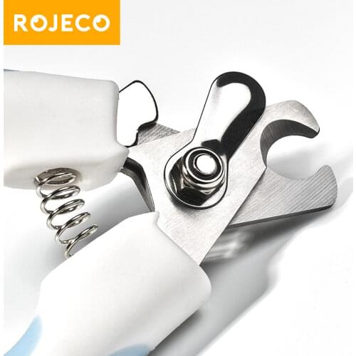 ROJECO Professional Dog Nail Clipper Stainless Steel Scissors For Dogs Cat Claws Nail Cutter For Dogs Grooming Pet Nail Scissors