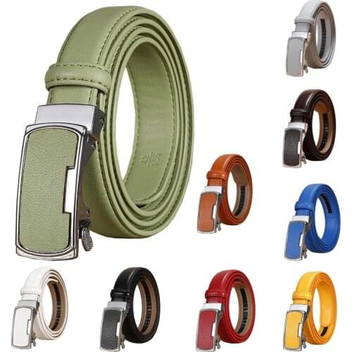 2.3CM Women Genuine Leather Belt For Female Strap Casual All-Match Ladies Adjustable Belts Designer Automatic Belt Buckle