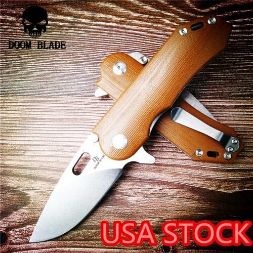 200mm 100% D2 Blade Ball Bearing Knives Folding Knife G10 Handle Survival Outdoor Camping Portable Combat Knives EDC Hunting