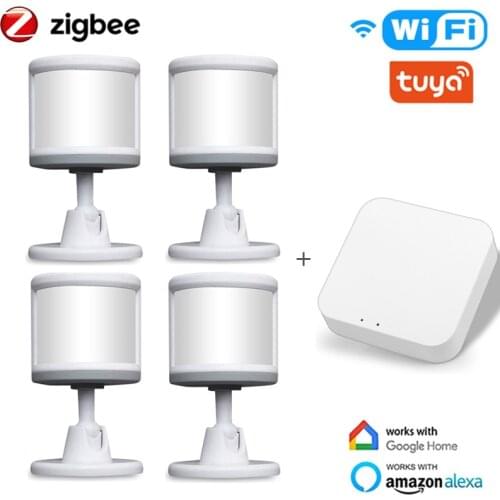 Tuya ZigBee 3.0 PIR Motion Sensor Smart Human Body Sensor Body Movement Wireless Wifi 2.4GHz Gateway Hub With Foot Stand