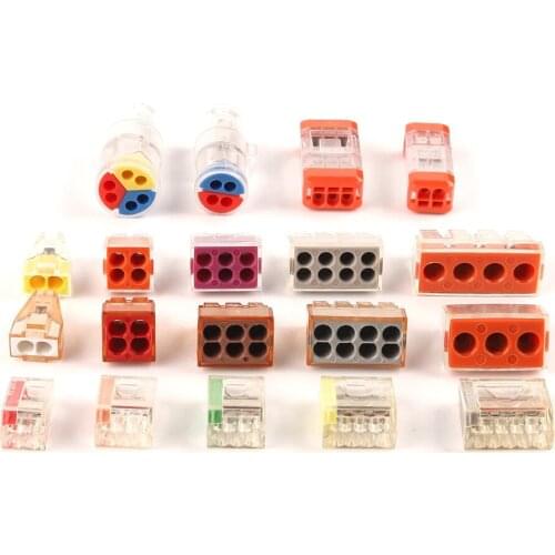 Universal Quick Wire Connectors Wire Conductor Connection Electrical Push in Cable Wiring Cable Connector Led Light Connector