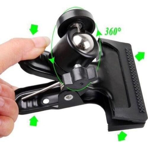 Gosear Universal Metal Camera Clip Clamp Flash Reflector Holder Mount with Standard 1/4 Screw for Studio Backdrop Slr Camera