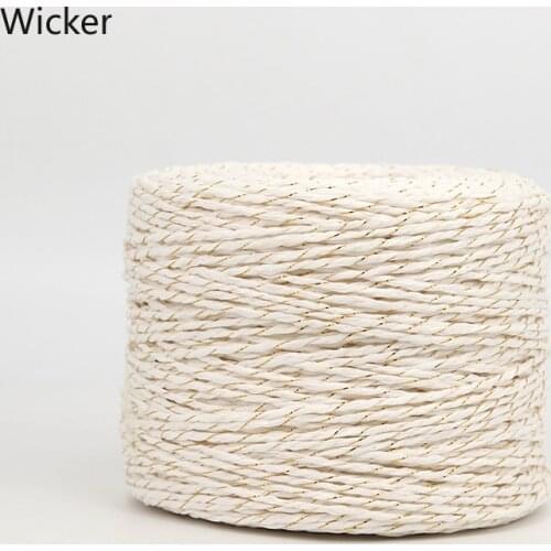 Ready Stock Japan 200 M 2ply Metallic Eco-friendly Raffia Straw Yarn for Crocheting Sunhat Raffia Rope for Flower Gifts Wrapping