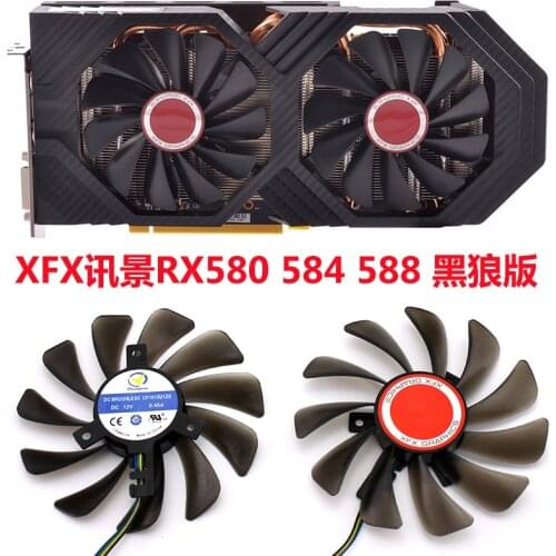 For XFX RX580 RX584 RX588 Graphics Video Card Cooling fan Diameter 95MM Pitch 40MM