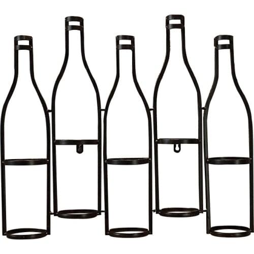 American Style Industrial Iron Art Hanging Wine Rack Bar Living Room Bar Counter Wall Hanging Wine Rack Red Wine Rack