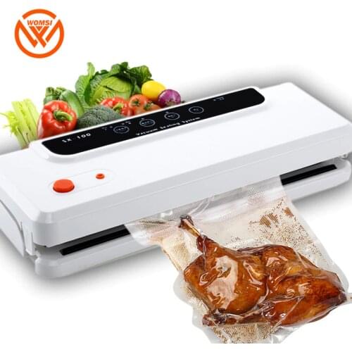 WOMSI Household Multi-function Vacuum Sealer Automatic Vacuum Sealing System Food Vacuum Sealer Packaging Machine