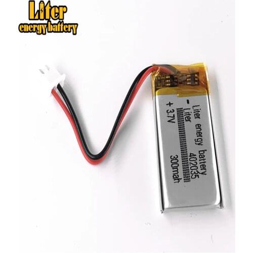 XHR-2P 2.54 402035 core 300mAh 3.7V polymer battery MP3 mobile speaker GPS loudspeaker story machine