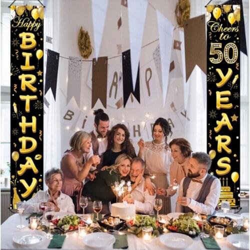 Birthday Door Curtain 50th Birthday Party Decorations Anniversary Party Supplies Adult 30 40 50 60 Years Birthday Party w01