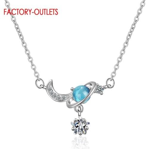 New Arrival Geometric Shape Sparkling Charm Necklace 925 Sterling Silver Factory Direct Sale Present For Girls and Women