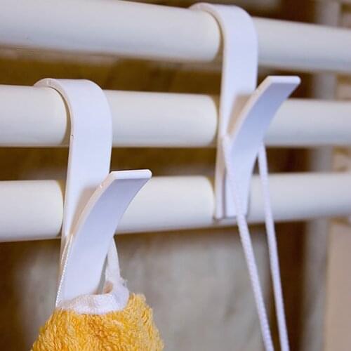 1/2/4/6/8/10/12pcs High Quality Hanger for Heated Towel Radiator Rail Clothes Hanger Bathroom Towel Hooks Key Holder White