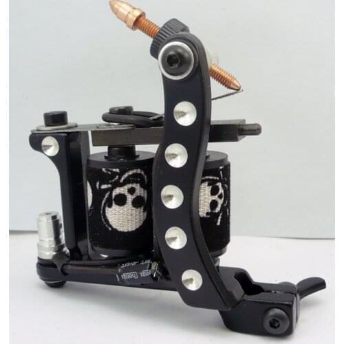 10Pcs/lot Pro Casting Iron Tattoo Machine 10 Wraps coil stainless steel Tattoos Body Art Gun Coil Machine LPC-ITM-7020-2B