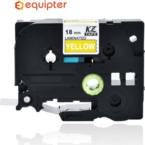 18mm tze645 White on Yellow label tape Compatible Brother p-touch printers tze tape laminated tze-645 tze645 tz645 tze645