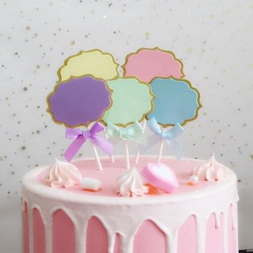 2 Bags 10pcs Cloud Blank Writable Happy Birthday Paper Cake Ice-cream Cupcake Toppers Picks Wedding Dessert Birthday Party Decor