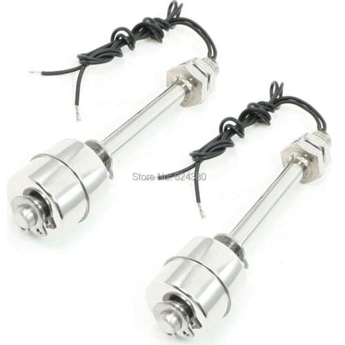 2 Pcs / Lots x ZS10010 Fish Tnak Pool Liquid Water Level Sensor Vertical Stainless Steel Single Ball Float Switch
