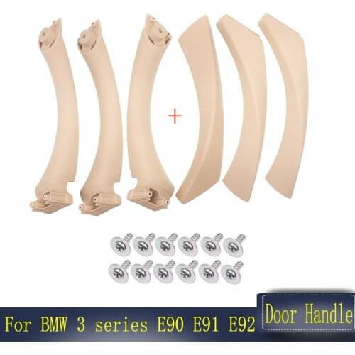 3PCS Car Inner Handle Interior Door Panel left Right For BMW 3 series E90 E91 E92 316 318 320 325 328i 2005-2012