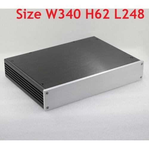 Size W340 H62 L248 DIY Aluminum Chassis Amplifier Case Preamp Enclosure DAC Box 3406