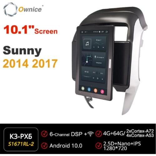 Ownice 720P Android 10.0 Car Radio ForNissan Sunny 2014 - 2017 Video Auto Multimedia head Unit 10.1" IPS Rotatable