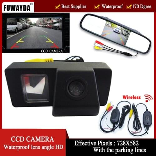 FUWAYDA 4.3"Auto Car Rear View Monitor+Night Vision Car Rear view Reverse CCD Camera for TOYOTA Land Cruiser200 LC200 REIZ2009