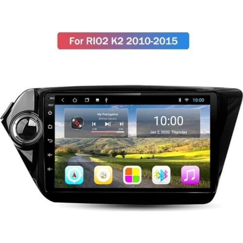 Android 10.0 System Quard Core 2G+32G WIFI HD 1024*600 Car GPS Nagavition For KIA RIO2 K2 2010-2015 Car Radio GPS Player