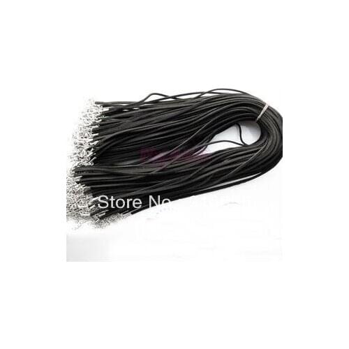 Free shipping 25pcs/lot With Lobster Clasp Black Korean Velvet Necklace Cords 48cm