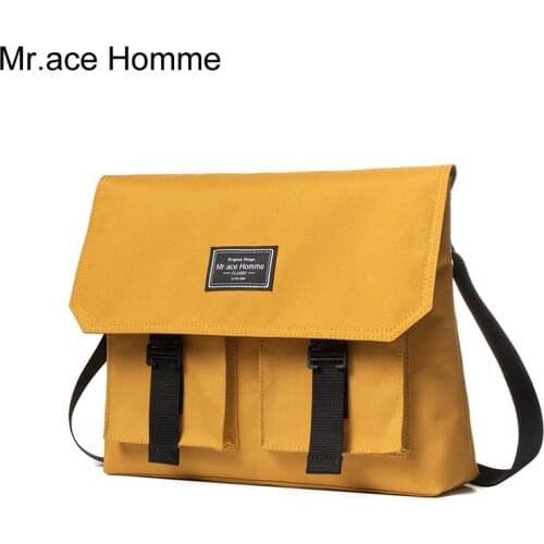 Brand Simple Yellow Postman Package Girl Messenger Bag Mobil Phone Bag For Women Crossbody Shoulder Bags Summer School
