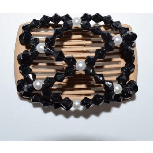 Black shining beads small size magic comb 40 pcs/lot classical comb Easy to Use easy to use for young&old
