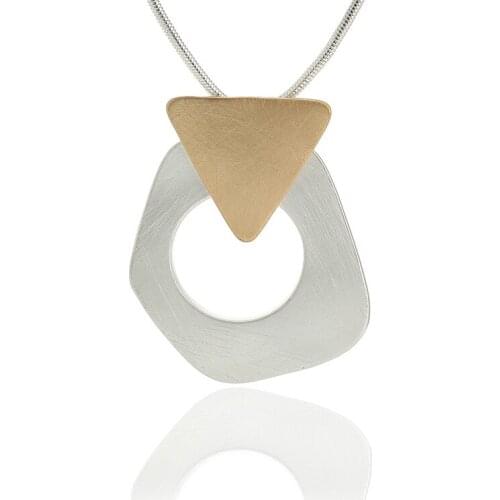 ELOHYI Long Necklace Double Plated Vintage Statement Geometric Pendants Women Fashion Jewelry Collares Mujer Kolye Jewelry