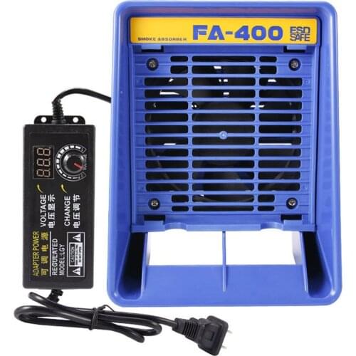 FA-400 Solder Iron Smoke Absorber Fume Extractor Soldering Air Blower Desktop Exhaust Fan Ventilator Smoke Absorb Machine
