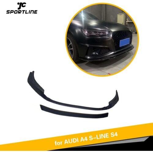 Carbon Fiber Front Bumper Lip Splitters For Audi A4 Sline Sport S4 Sedan 2019