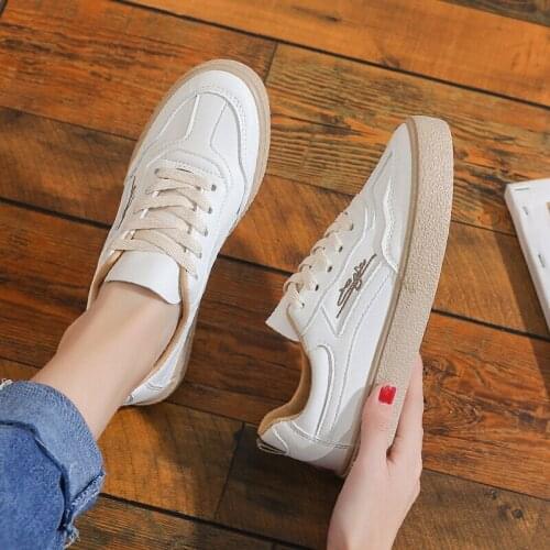 Women Fashion Tennis Casual Sneakers 2021 Autumn New Female Flat College Style Ins Trend Little White Shoes Zapatillas Mujer