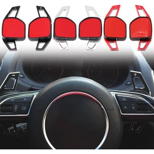 DSG Car Steering Wheel Extension Shifters Shift Aluminum Shift Paddles For AUDI A3 S3 A4 S4 B8 A5 S5 A6 S6 A8 R8 Q5 Q7 TT