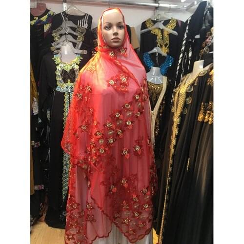 New Fashion Arican Pashmina Muslim Shawl Long Wrap Lady Poncho DUbai Headband Embroidery Scarf With Diamond Nice Hijab For Pray