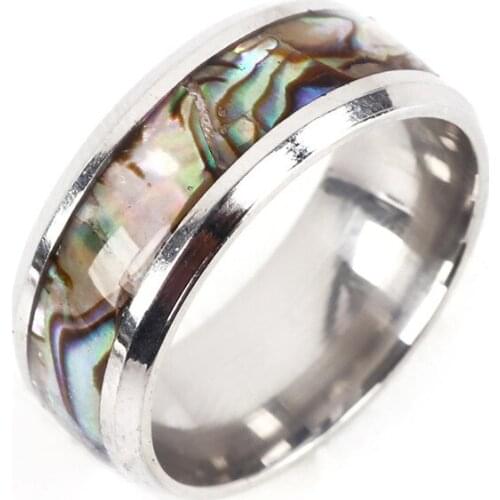 Yingwu Abstract Style Enamel Ring Male, Titanium Steel Color Shell Ring Brand Ring Men Hot Jewelry Wholesale 20pcs Lot Jewelry