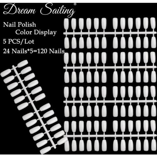 5PCS of False Nail Color Display Nail Art Gel Polish Color Shelf Chart Card Palette Varnish Practice Board Manicure Tools
