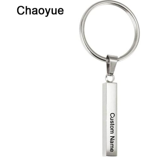 Personalized Keychain Engraved Name Date Love Keyring Gift for Men Women Best Friends Custom Jewelry Gift