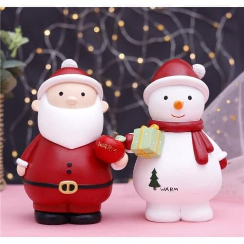 SIBAOLU Luxury Christmas Santa Claus Money Bank Snowman Gift Home Decor For Chlid Saving Box Cute Coin Bank Lovely Elk Figurine