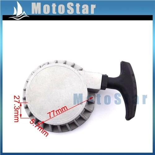 Silver Aluminum Pull Start Recoil Starter For 2 Stroke 47cc 49cc Engine Mini Moto Dirt Kids ATV Quad 4 Wheeler Pocket Bike