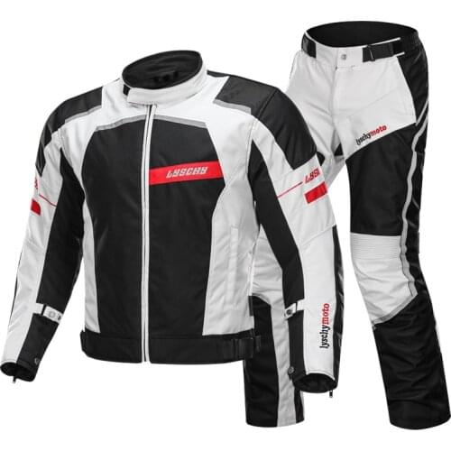 Mesh Breathable Motorcycle Riding Suit Jacket Pant Men Motocross Moto Protective Gear Reflective Motorcycle Cloth