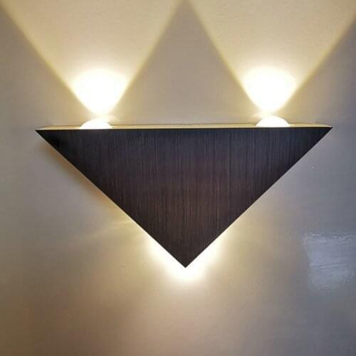 Modern Triangle LED Wall Lamp AC85-265V 3W 9W Aluminum Body Triangular Wall Light for Bedroom Bathroom Home Decor Light Fixture