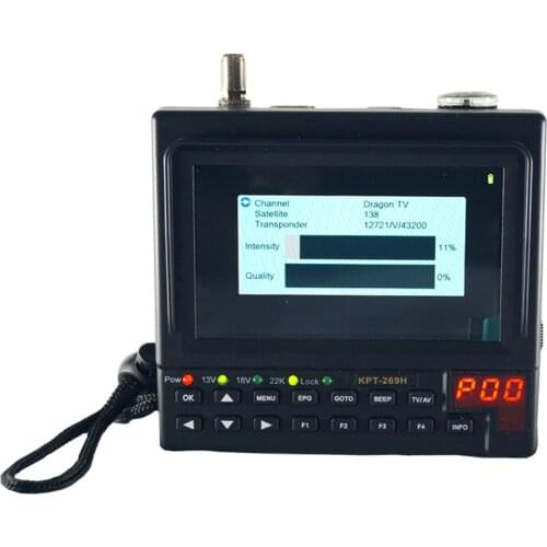 KPT-269H DVB-S2 Satfinder Full HD Digital Satellite TV Receiver Finder Meter MPEG-4 Modulator DVB-S Sat Finder VS KPT 268H