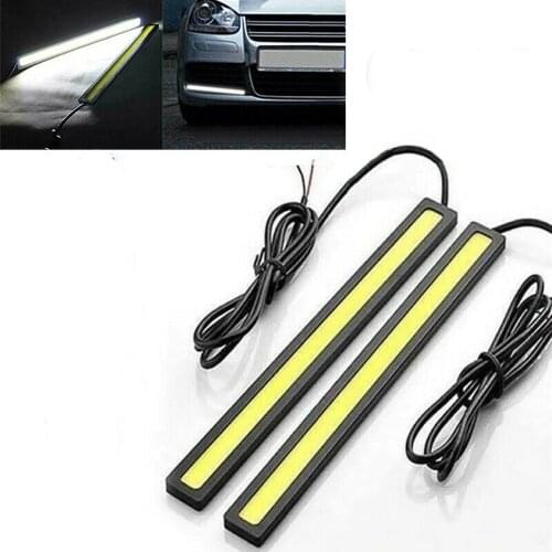 2 pcs New 17cm LED COB Daytime Running Light Waterproof DC12V Car Light Source Parking Fog Bar Lamp strip white/red/blue/green